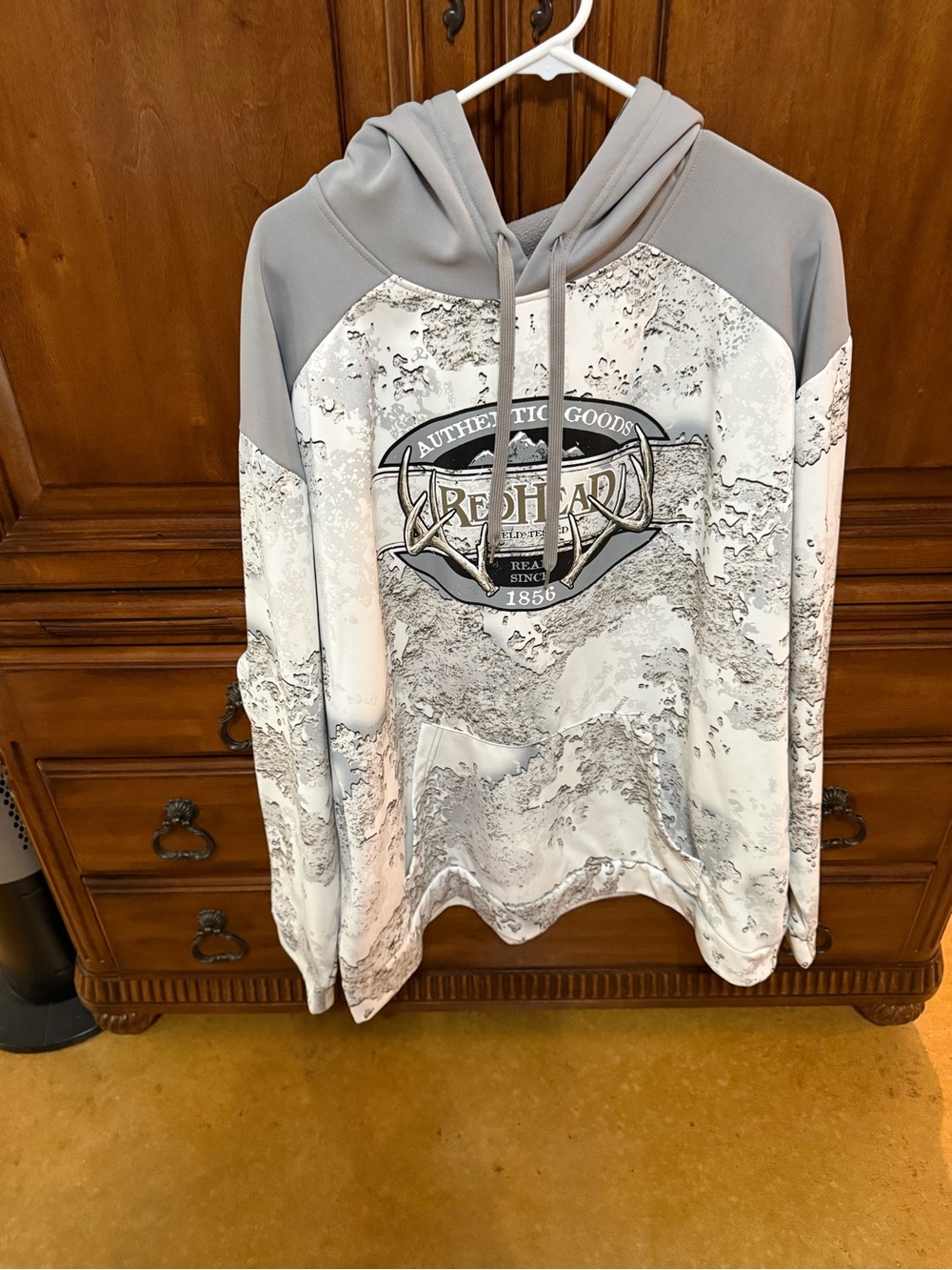 RedHead Gray and White Performance Hoodie Jacket